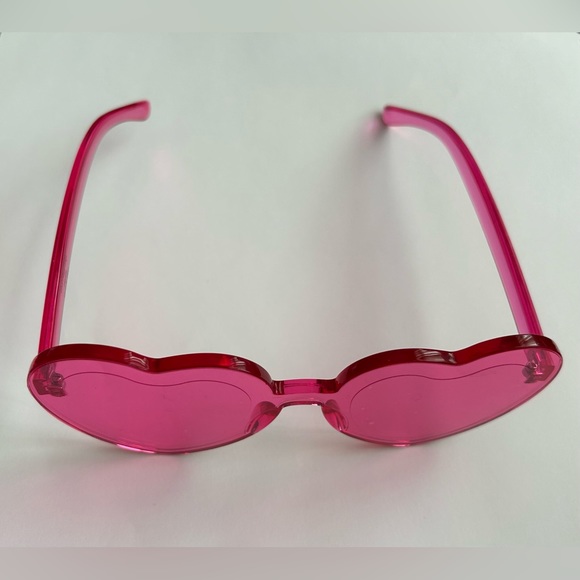 New Red & Pink Novelty Glasses Heart Shaped Pink Women's - Picture 4 of 16